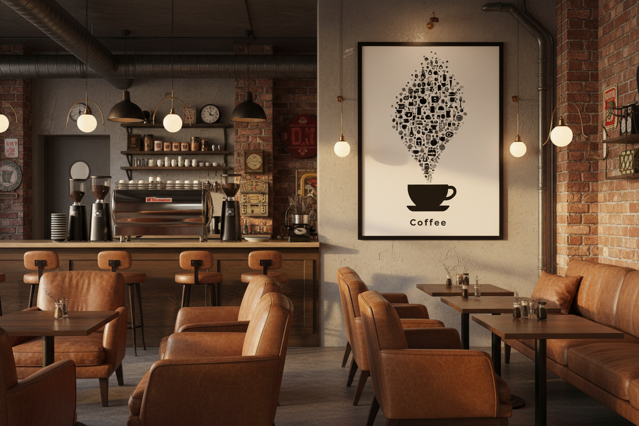 Kaffe Plakat 107 i cafe