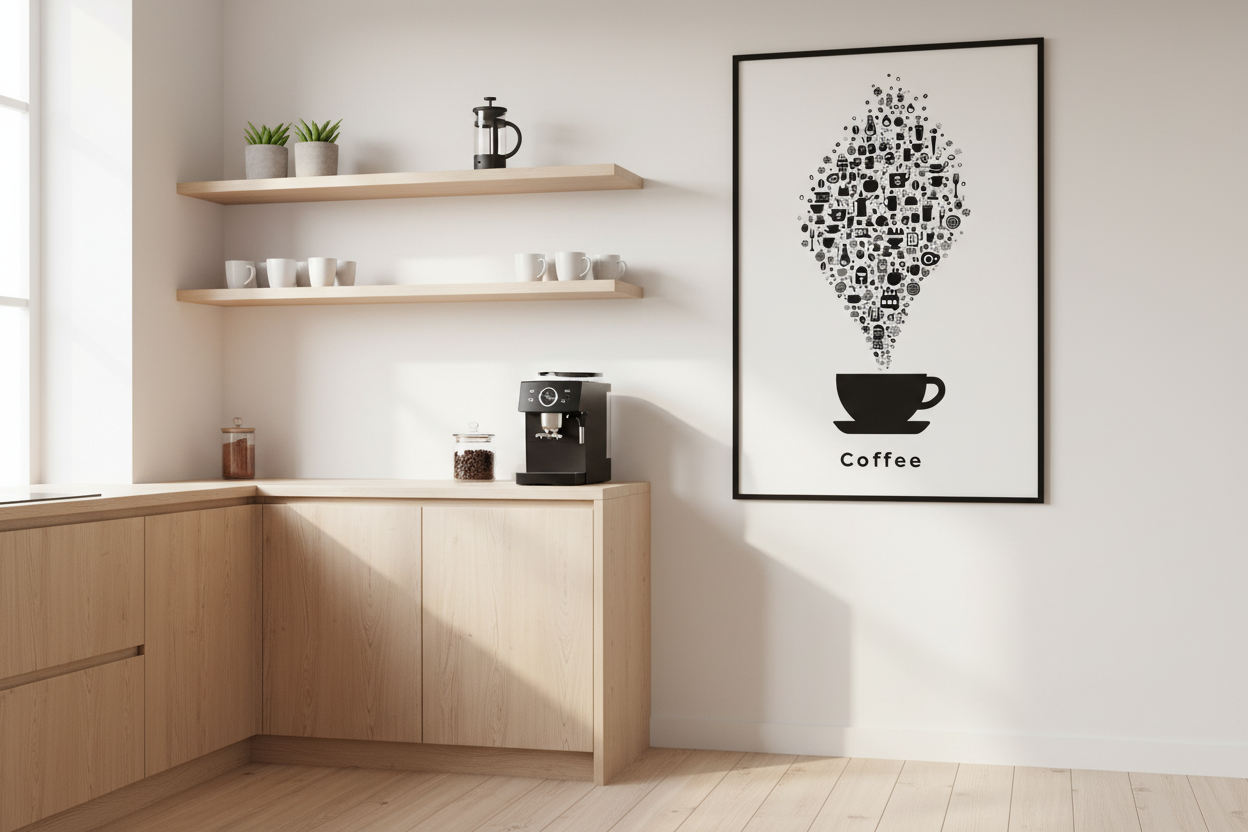 Kaffe Plakat 107 i køkken