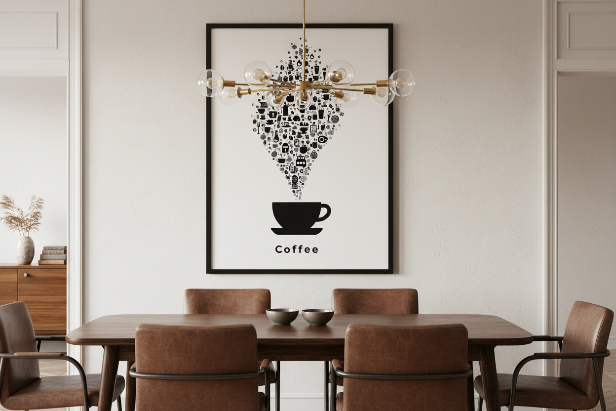 Kaffe Plakat 107 i spisestue