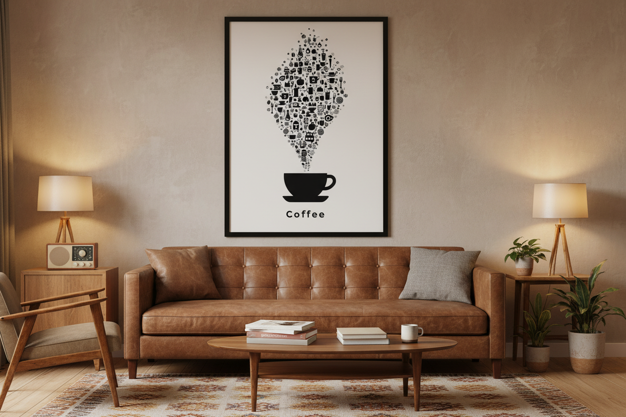 Kaffe Plakat 107 i stue