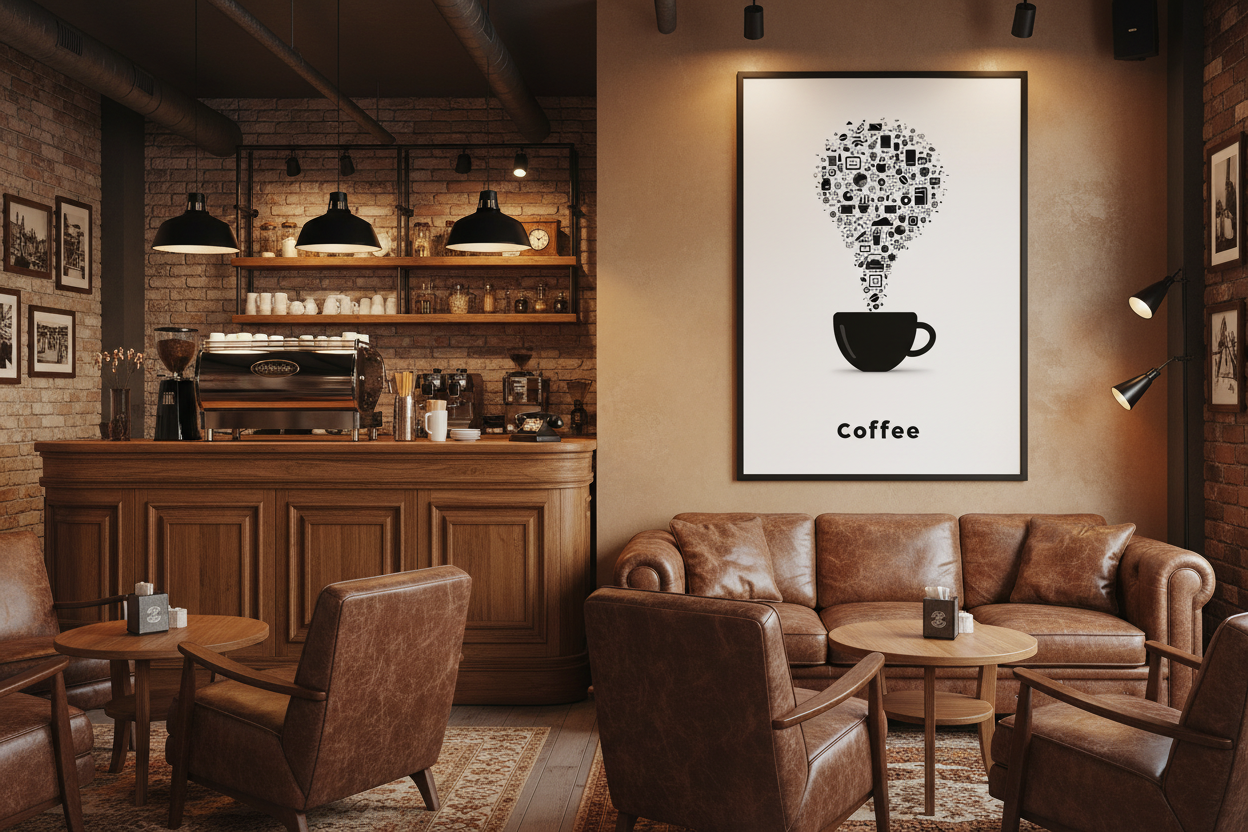 Kaffe Plakat 108 i cafe