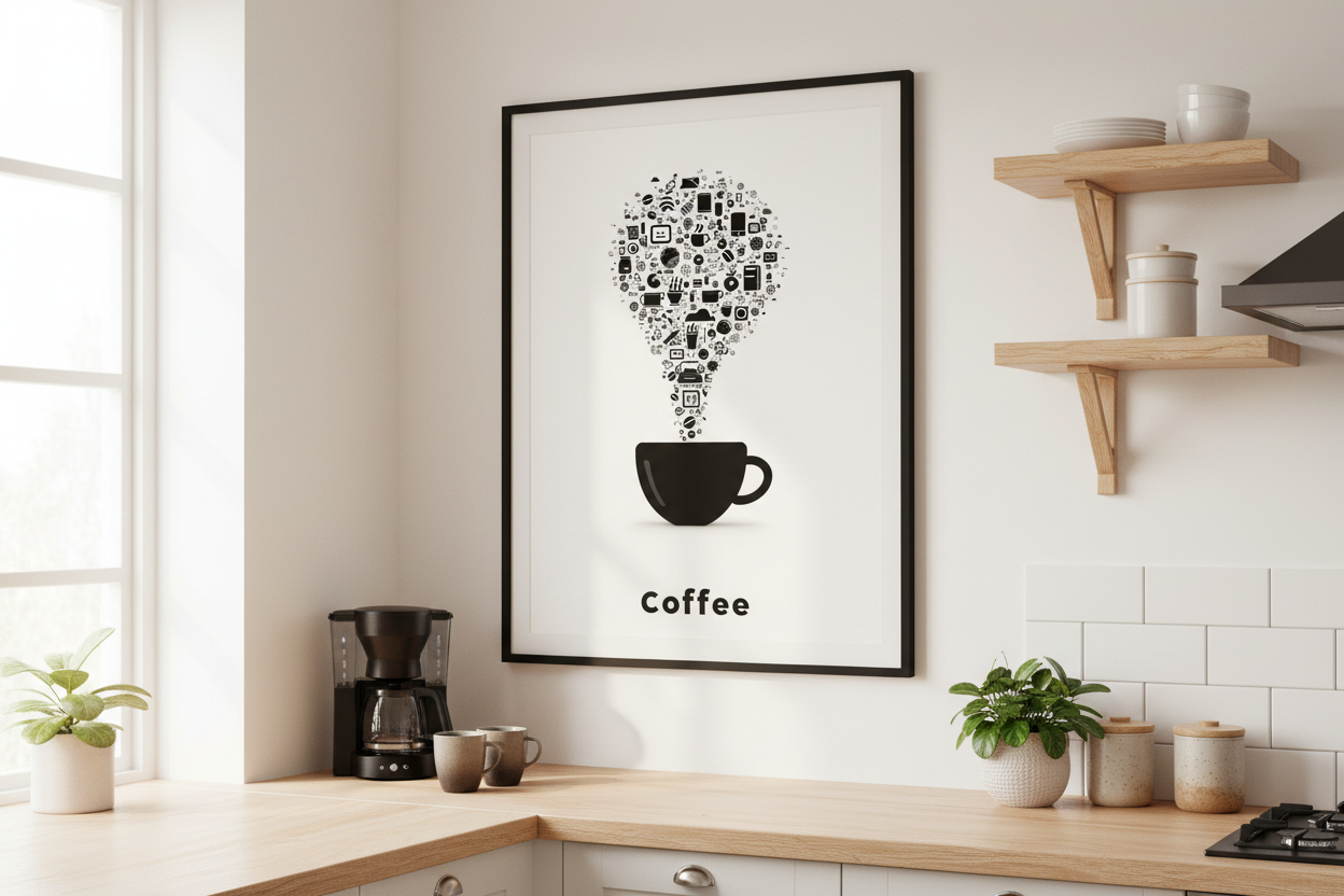 Kaffe Plakat 108 i køkken