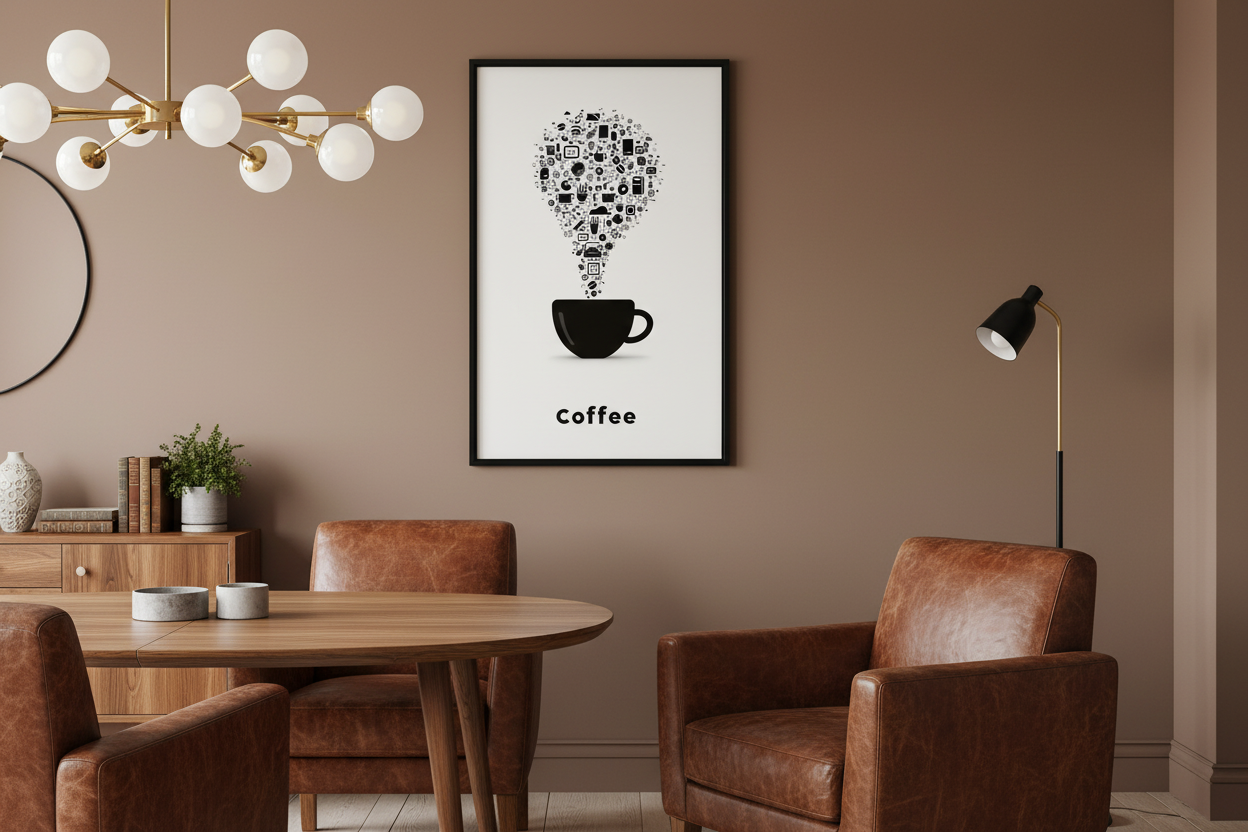 Kaffe Plakat 108 i spisestue