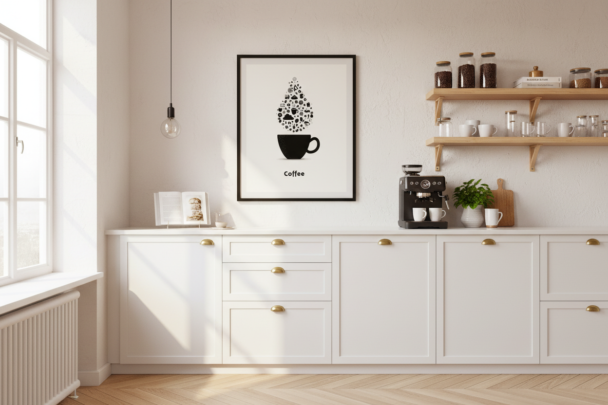 Kaffe Plakat 109 i køkken