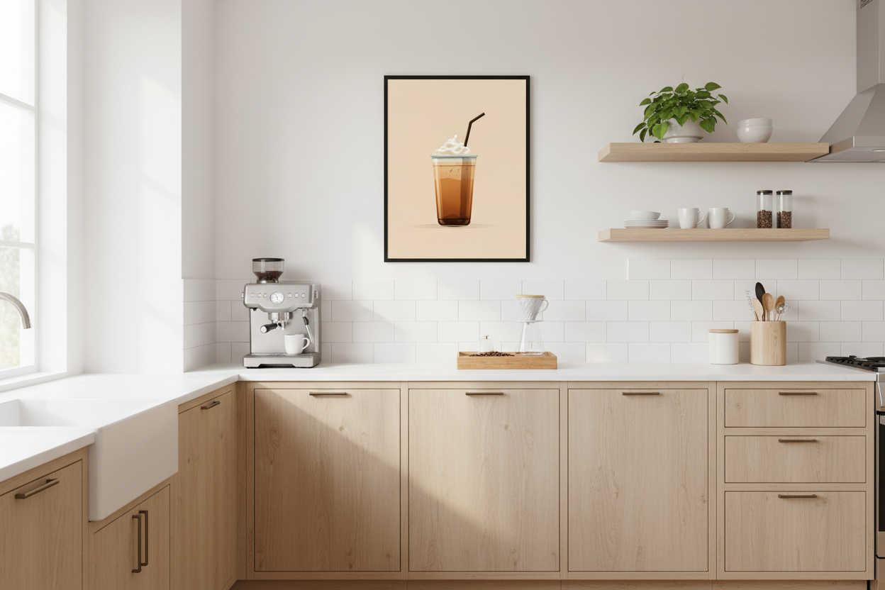 Kaffe Plakat 110 i køkken