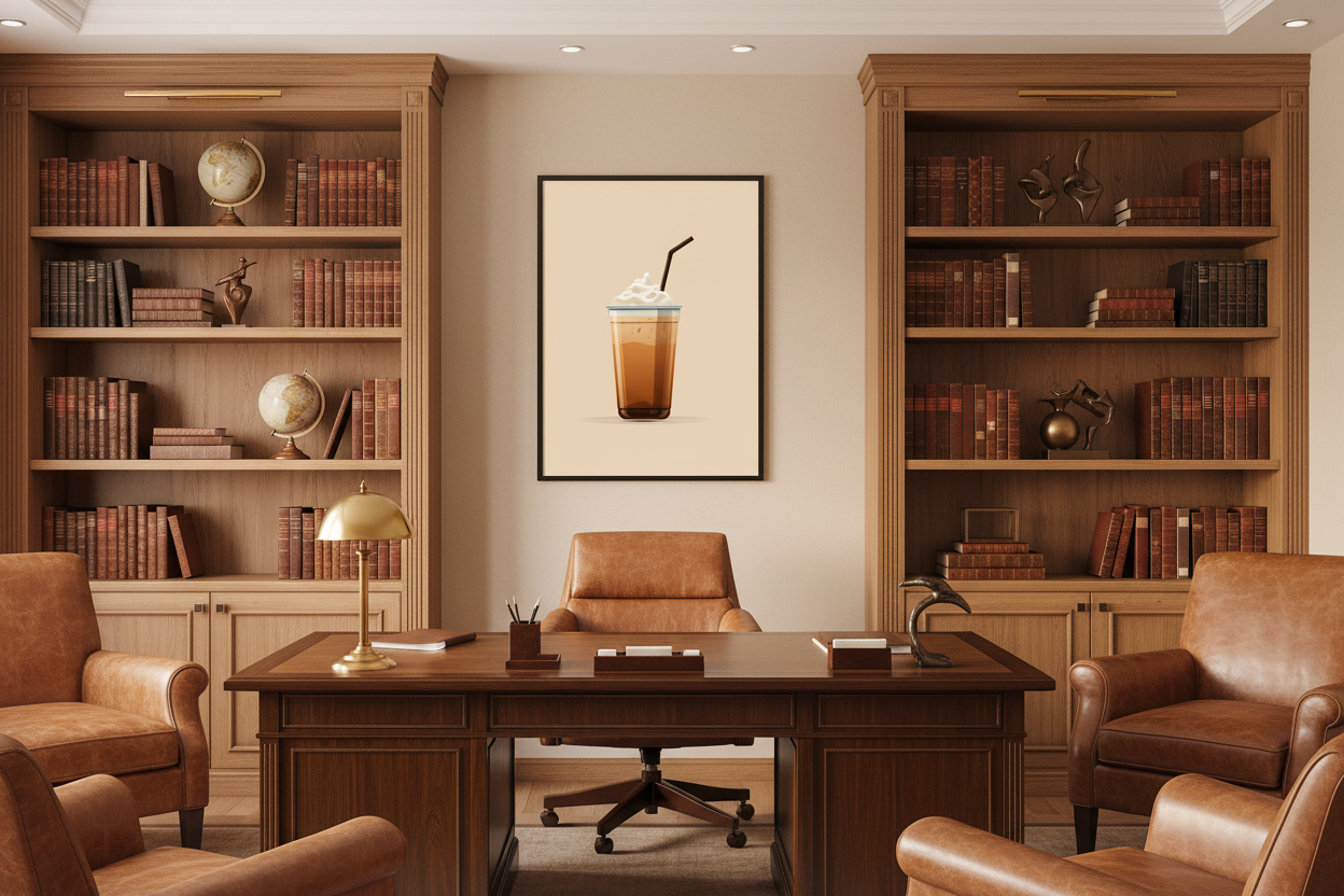 Kaffe Plakat 110 i kontor 1960'erne