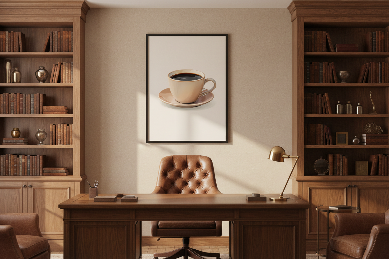 Kaffe Plakat 111 i kontor 1960'erne