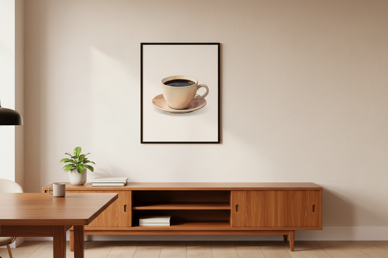 Kaffe Plakat 111 i kontor 1980'erne