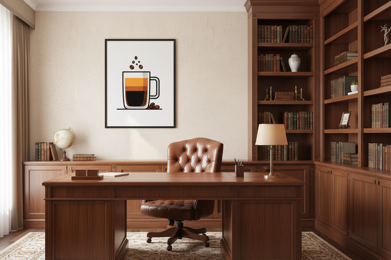 Kaffe Plakat 113 i kontor 1960'erne