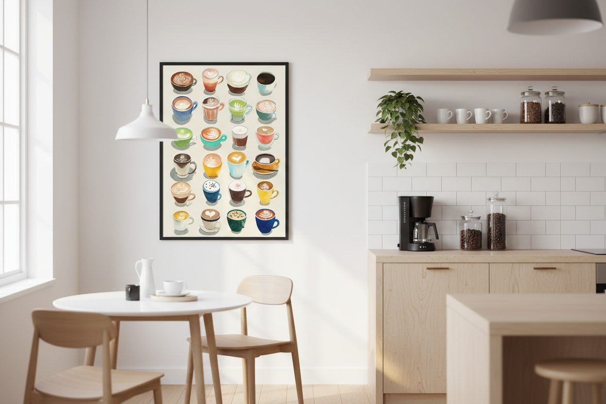 Kaffe Plakat 114 i køkken