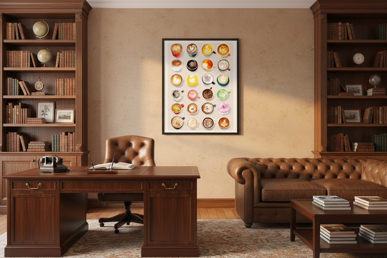 Kaffe Plakat 117 i kontor 1960'erne