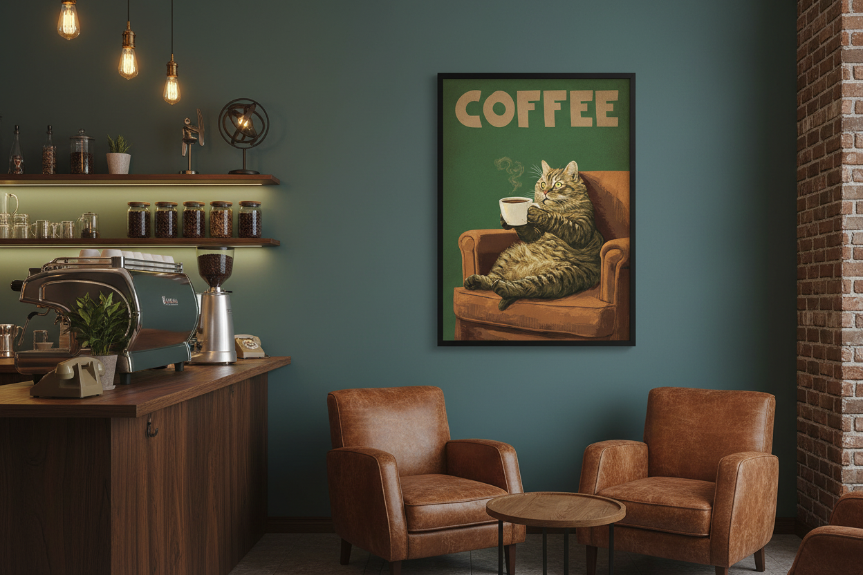Kaffe Plakat 118 i cafe