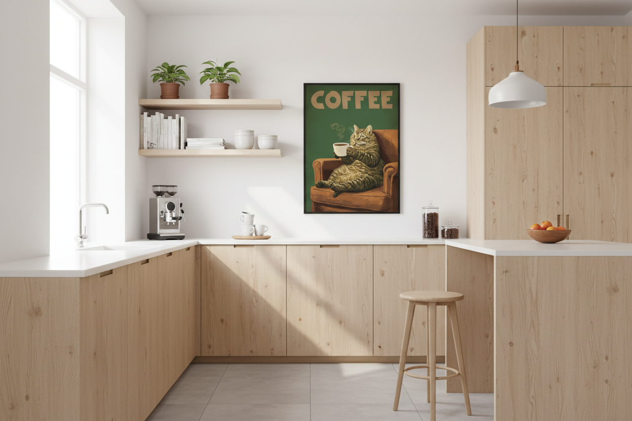 Kaffe Plakat 118 i køkken