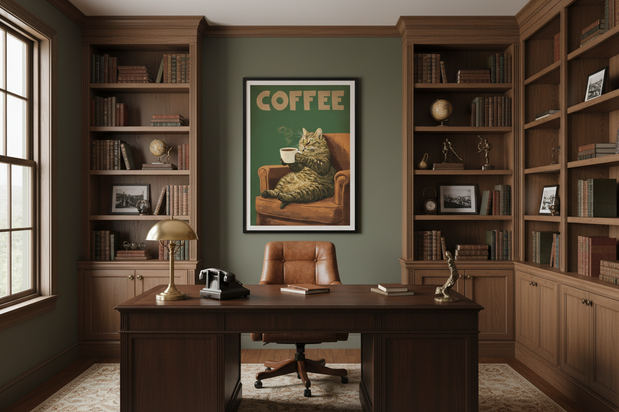Kaffe Plakat 118 i kontor 1960'erne