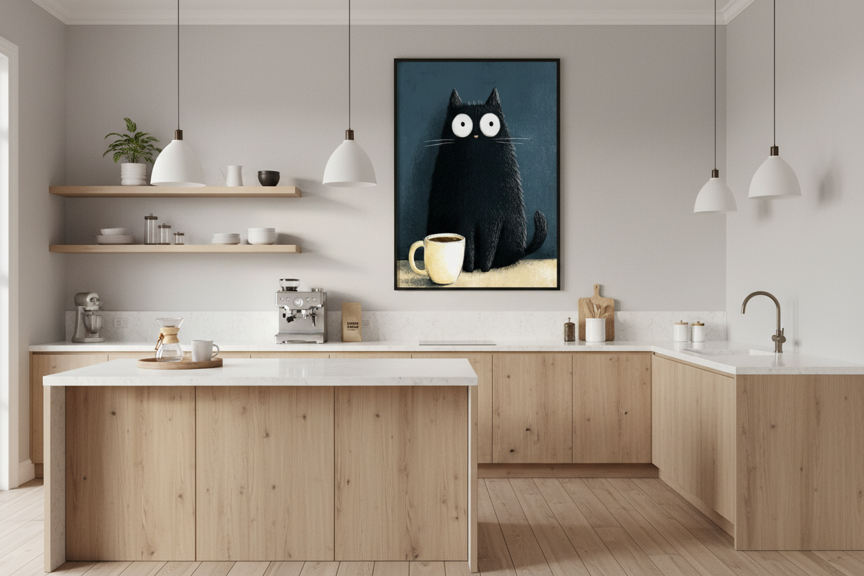 Kaffe Plakat 120 i køkken