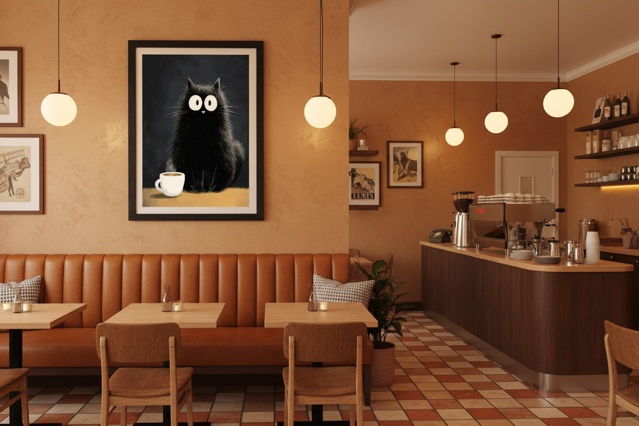 Kaffe Plakat 121 i cafe