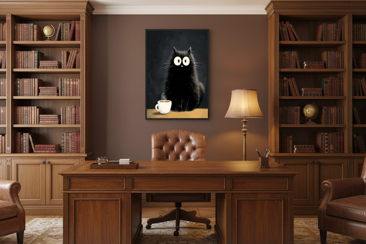 Kaffe Plakat 121 i kontor 1960'erne