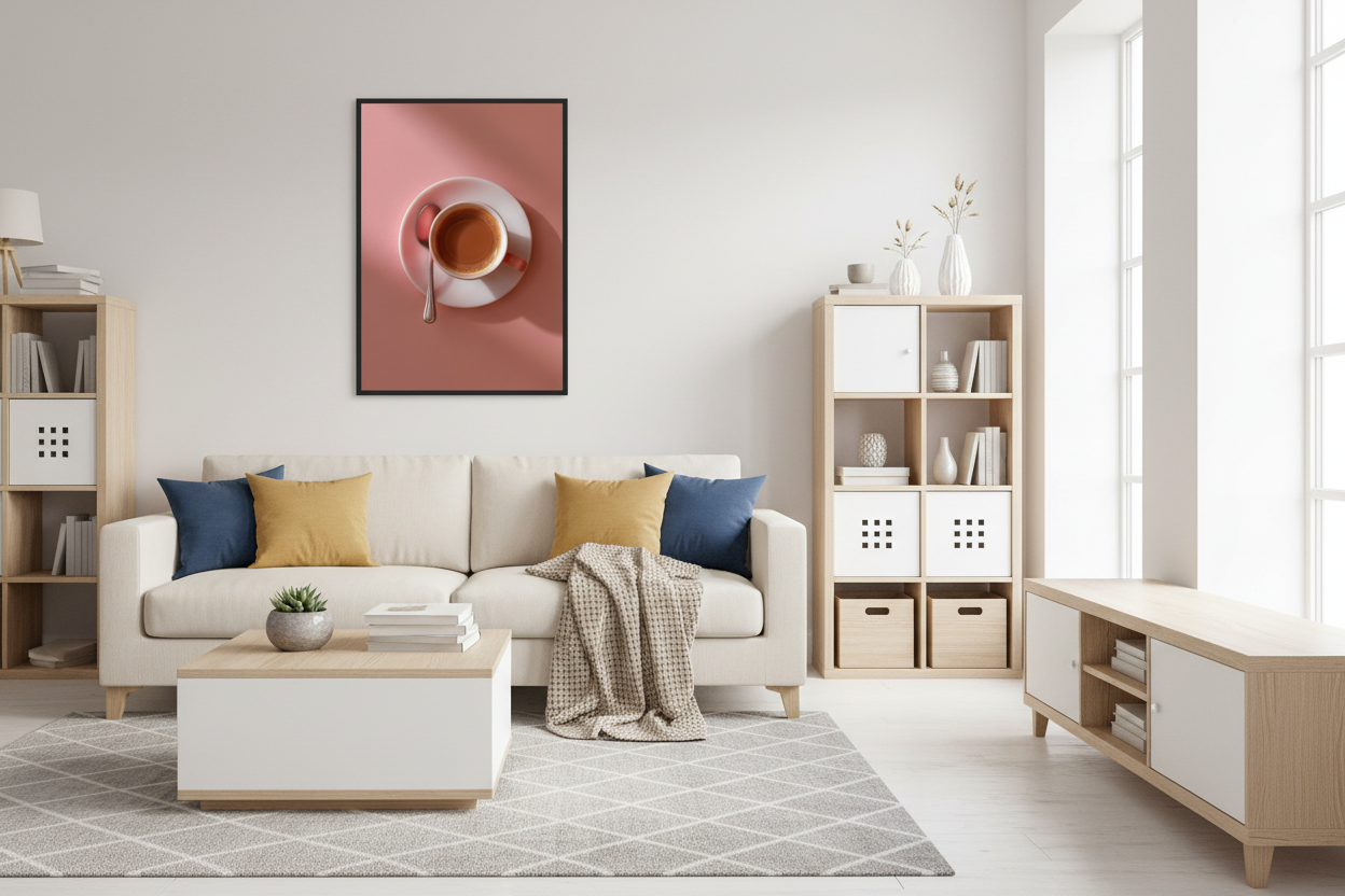 Kaffe Plakat 52 i IKEA stue