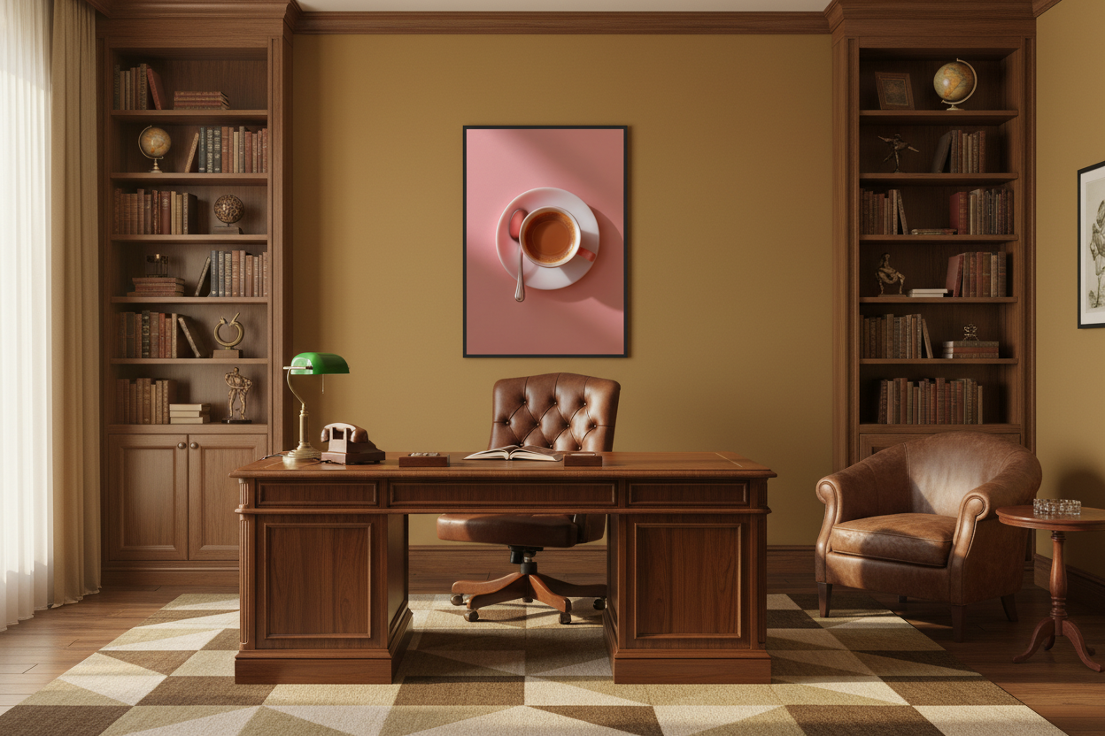 Kaffe Plakat 52 i kontor 1960'erne