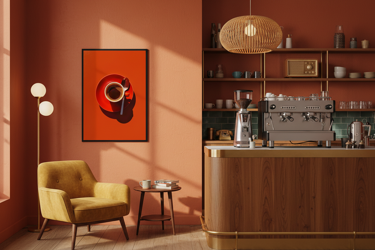 Kaffe Plakat 53 i cafe