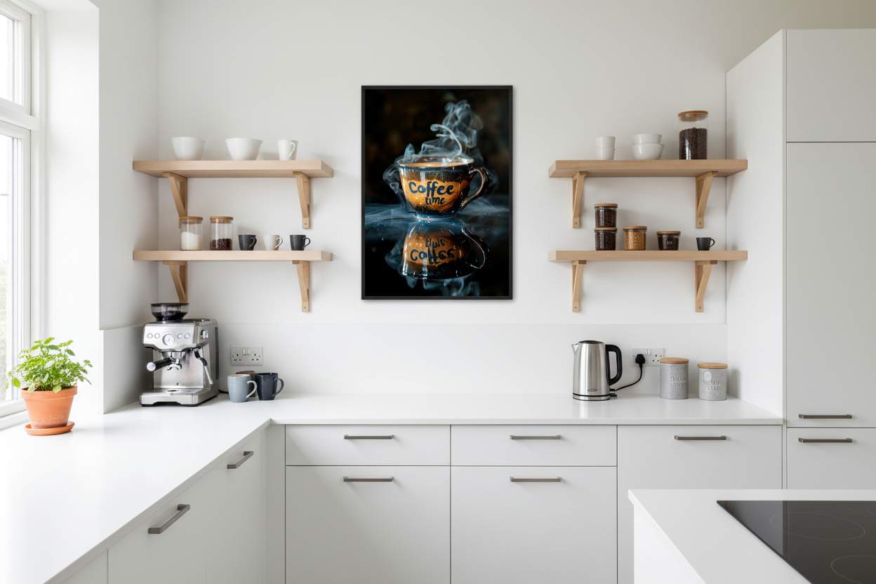 Kaffe Plakat 54 i IKEA køkken