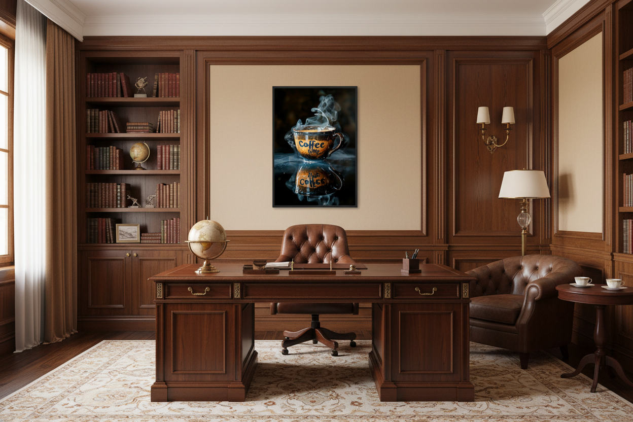 Kaffe Plakat 54 i kontor 1960'erne