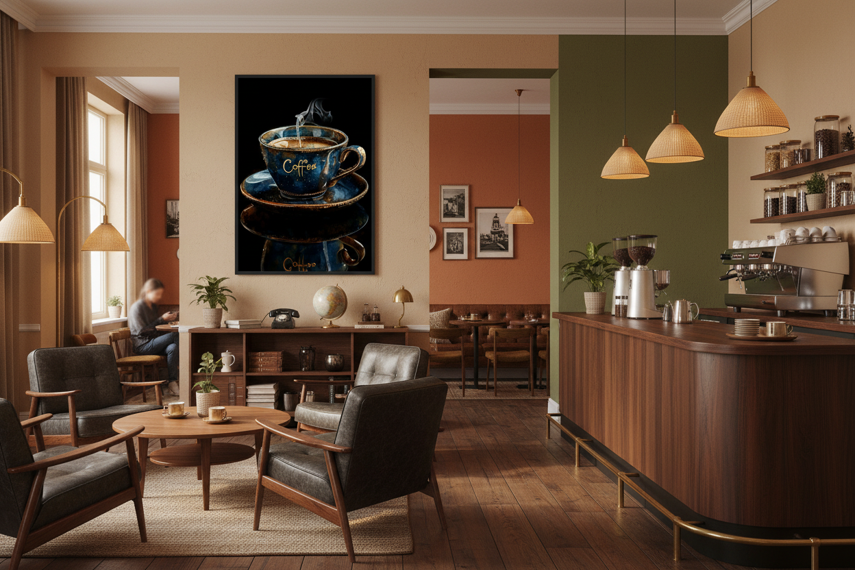 Kaffe Plakat 55 i cafe