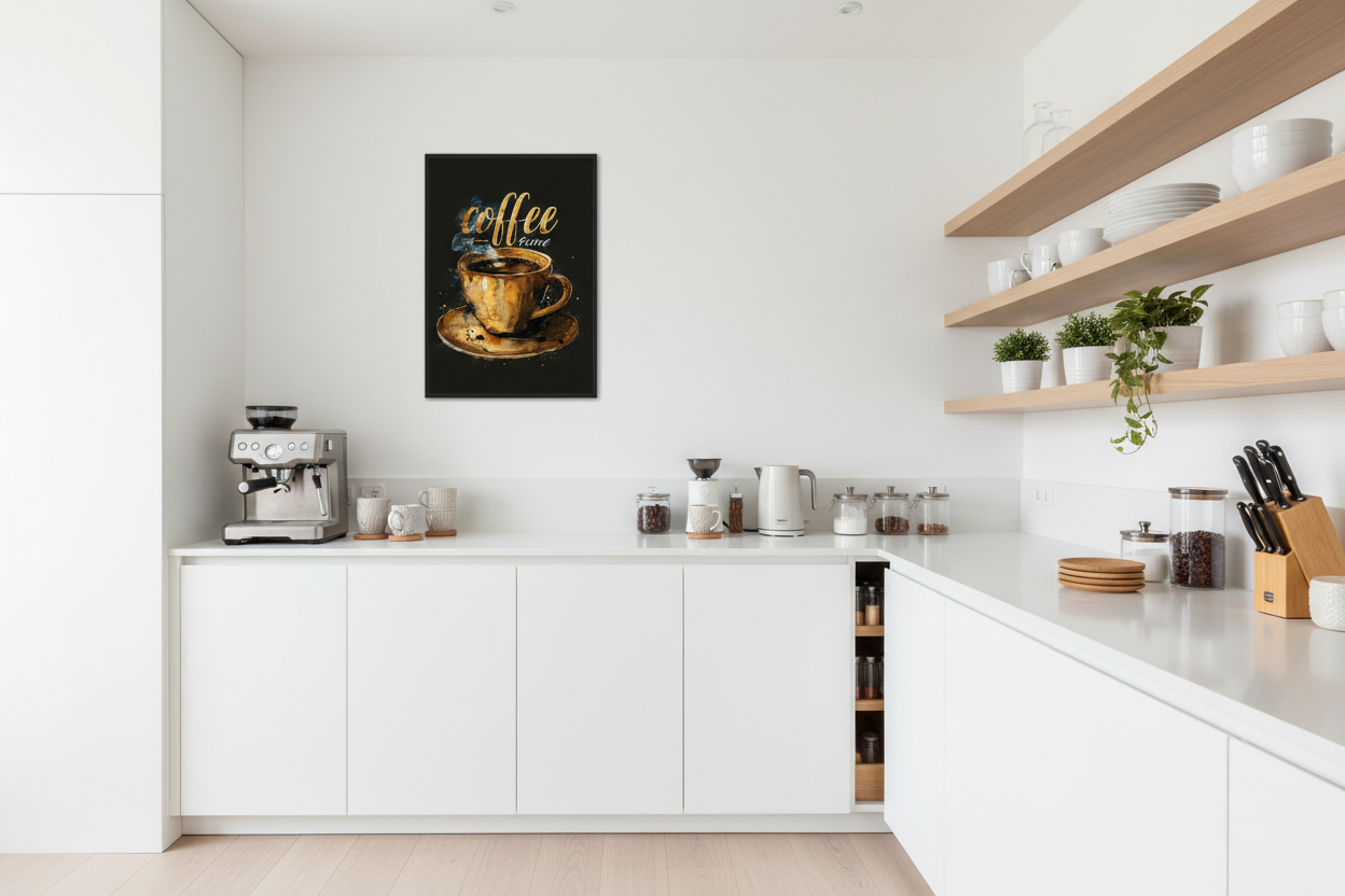 Kaffe Plakat 56 i IKEA køkken