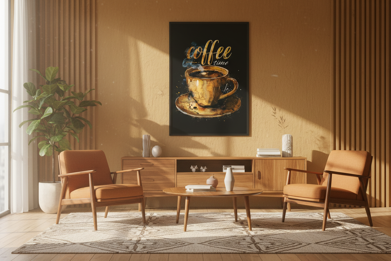 Kaffe Plakat 56 i kontor 1980'erne