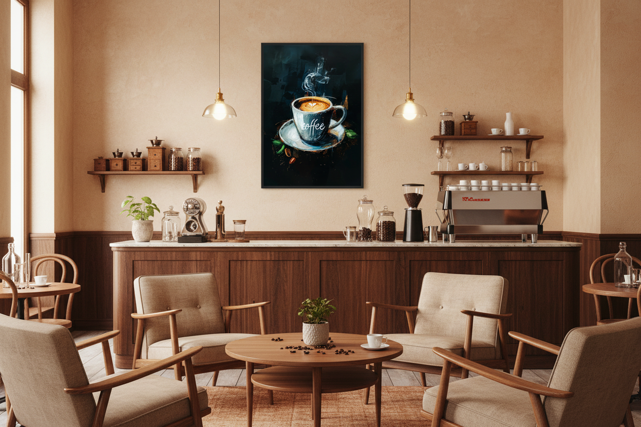 Kaffe Plakat 57 i cafe