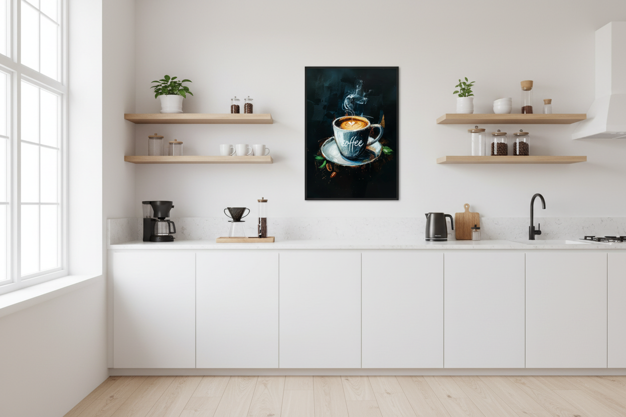 Kaffe Plakat 57 i køkken