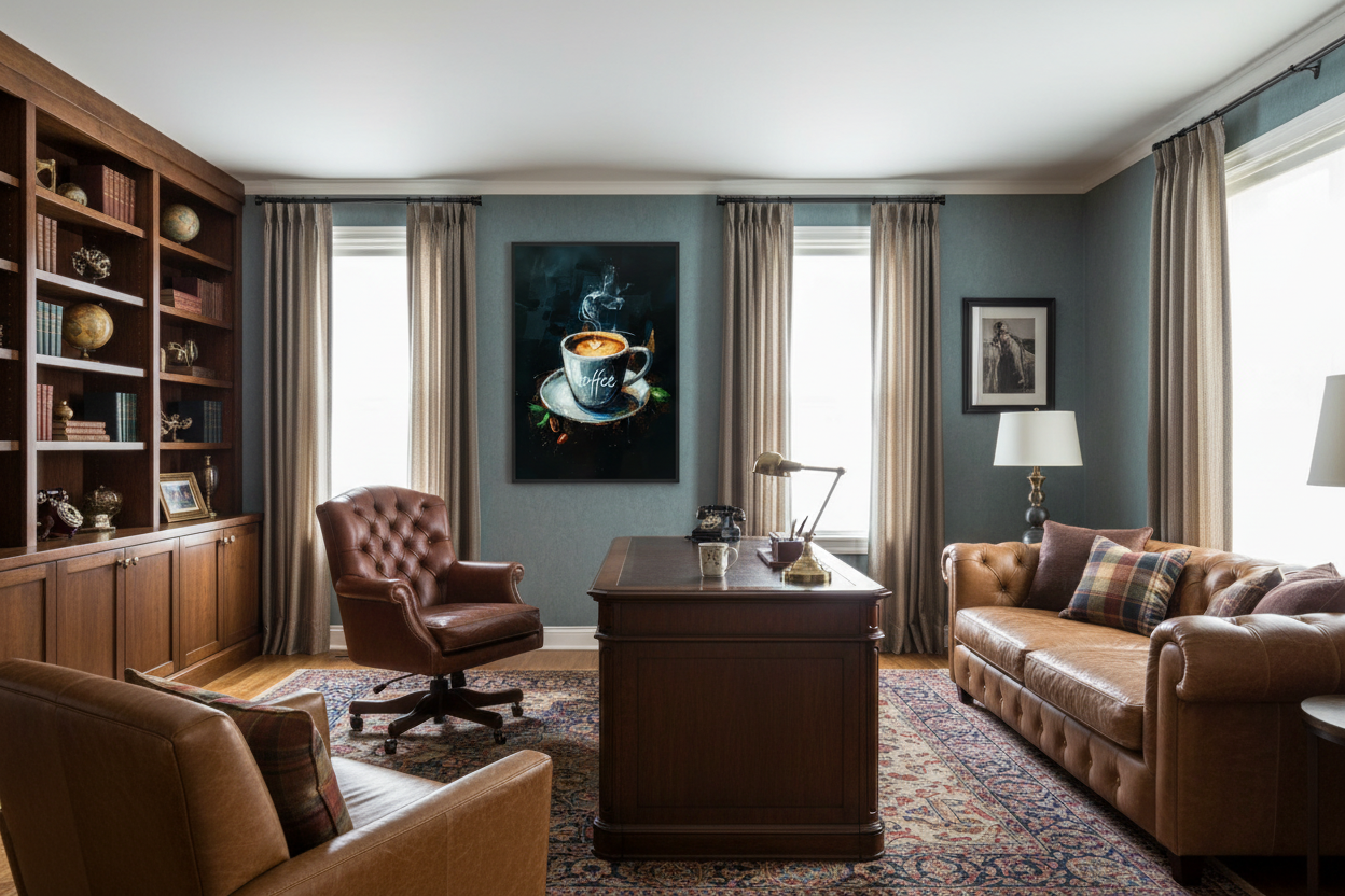 Kaffe Plakat 57 i kontor 1960'erne