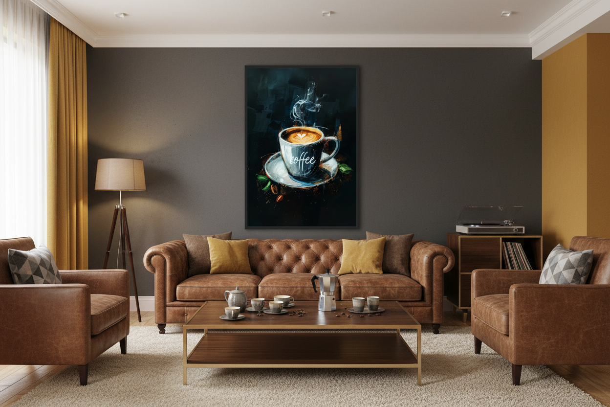 Kaffe Plakat 57 i stue