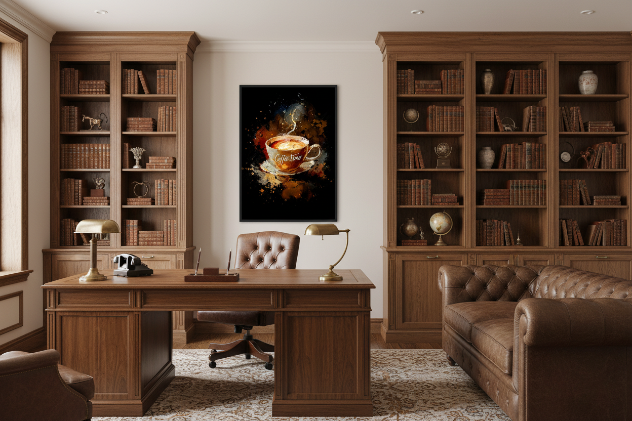 Kaffe Plakat 58 i kontor 1960'erne