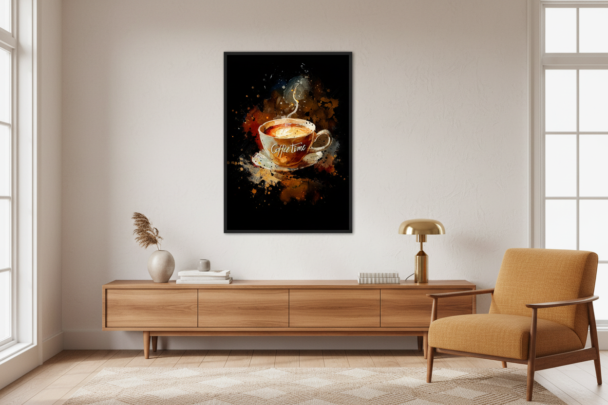 Kaffe Plakat 58 i kontor 1980'erne