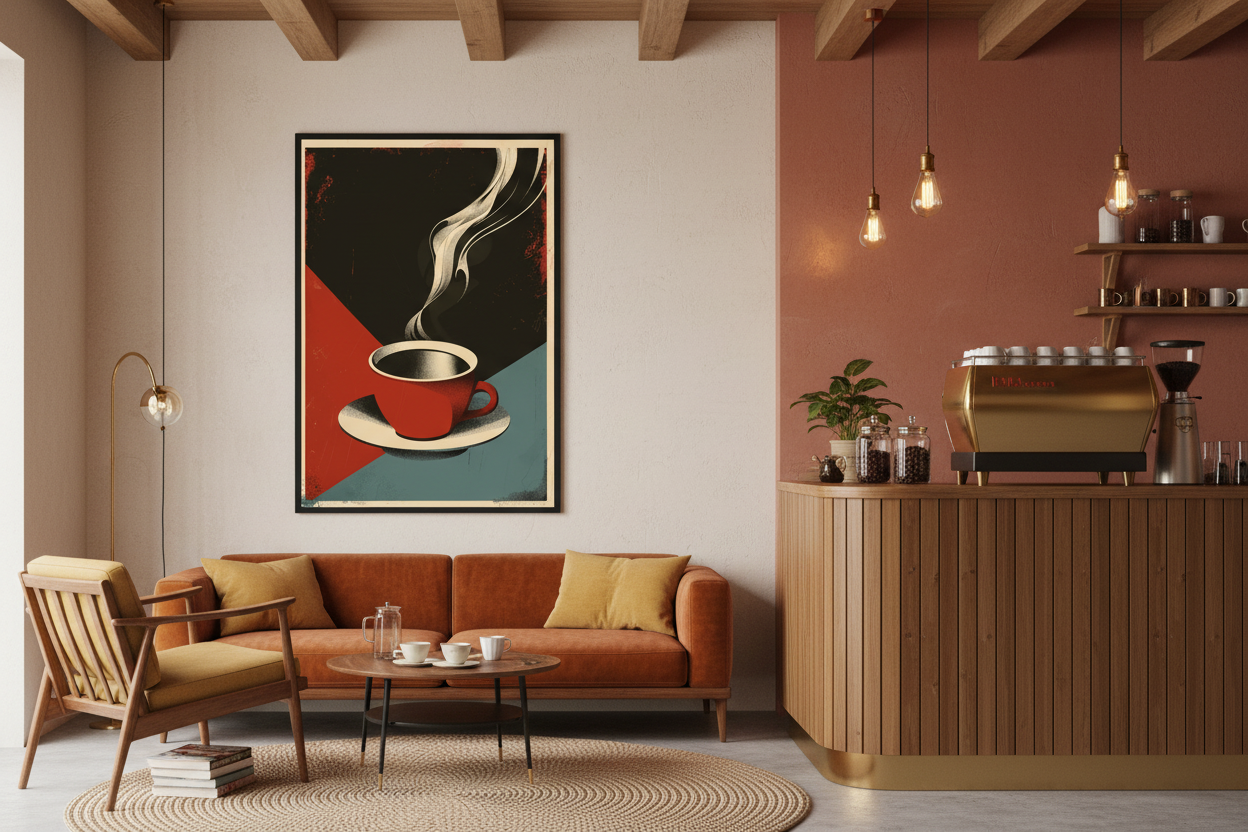 Kaffe Plakat 59 i cafe