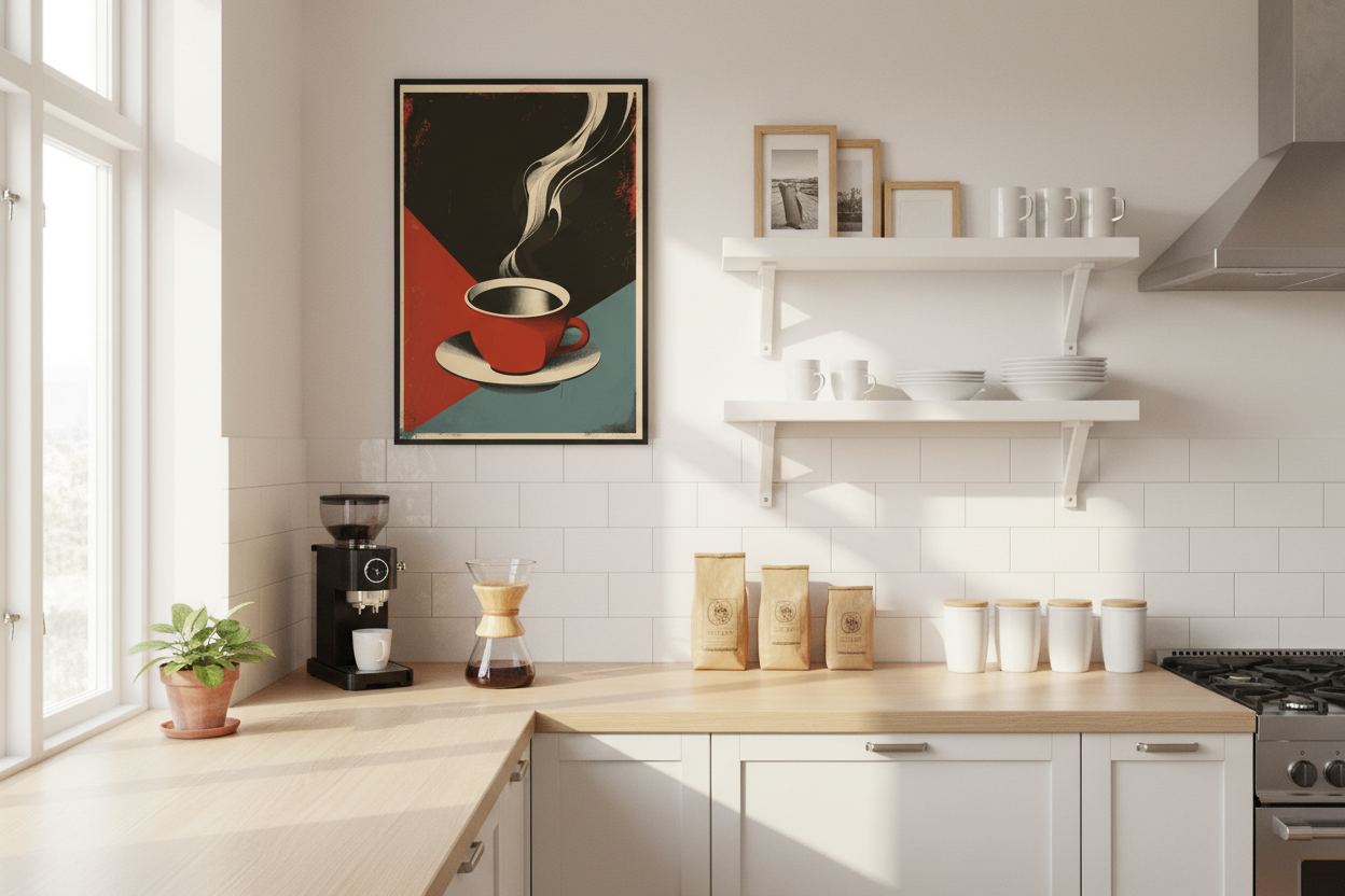 Kaffe Plakat 59 i køkken