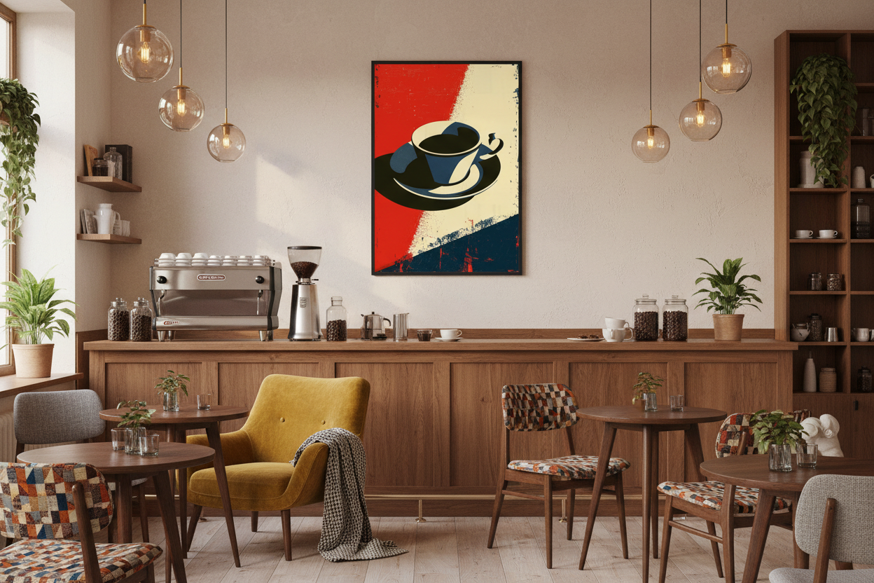 Kaffe Plakat 60 i cafe