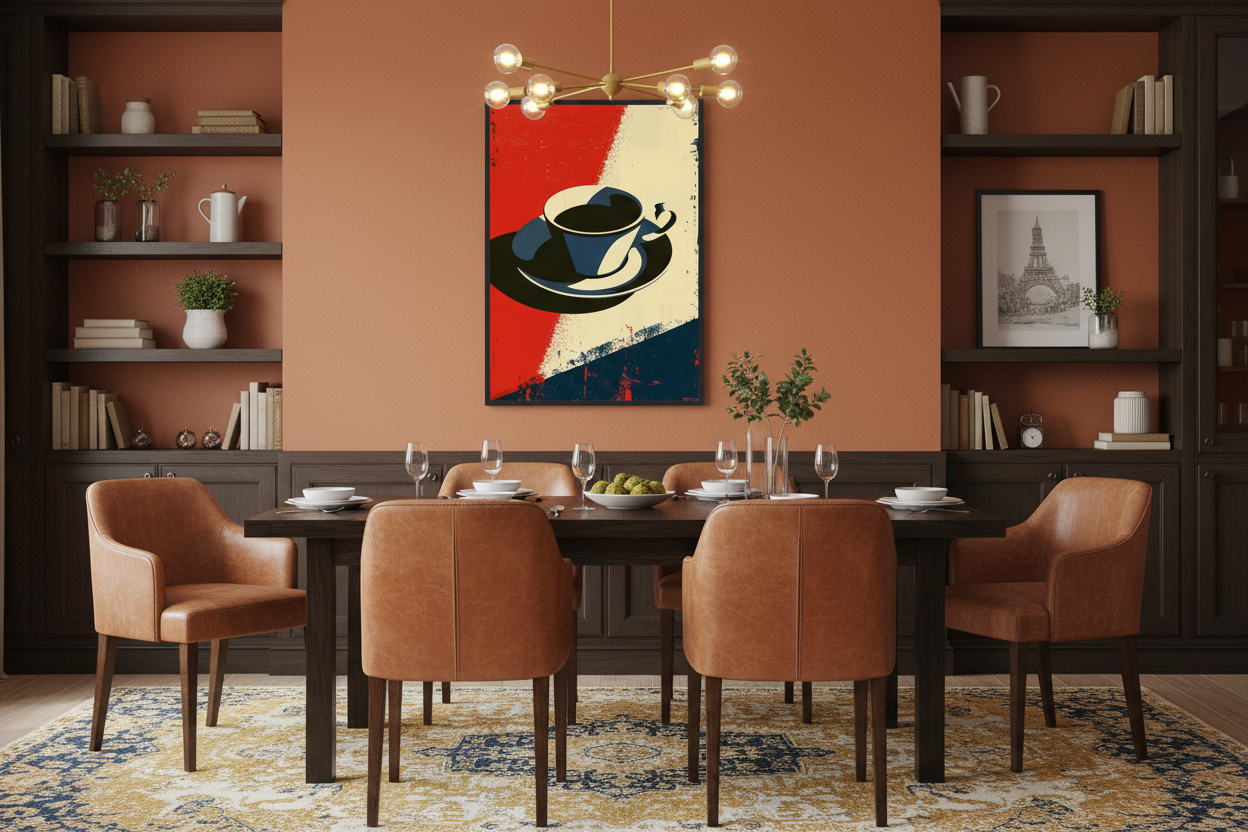 Kaffe Plakat 60 i spisestue