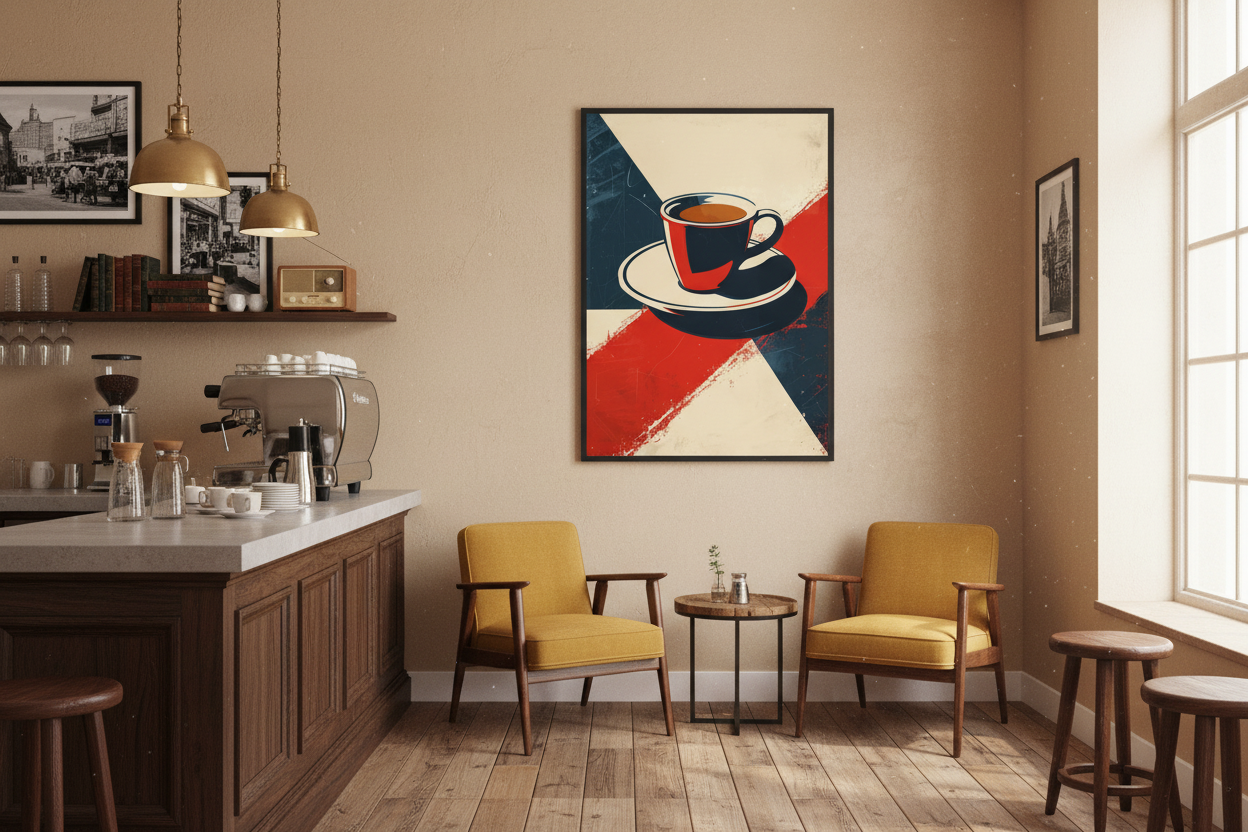 Kaffe Plakat 61 i cafe
