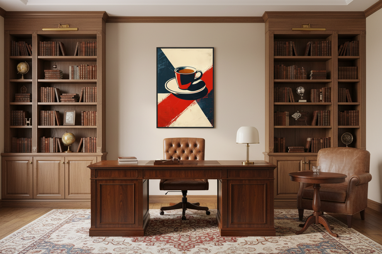 Kaffe Plakat 61 i kontor 1960'erne