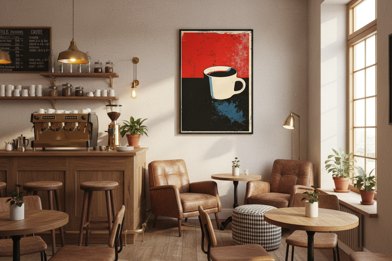 Kaffe Plakat 62 i cafe