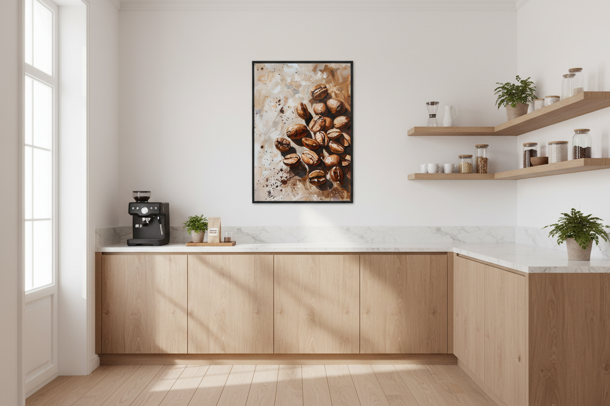 Kaffe Plakat 63 i køkken