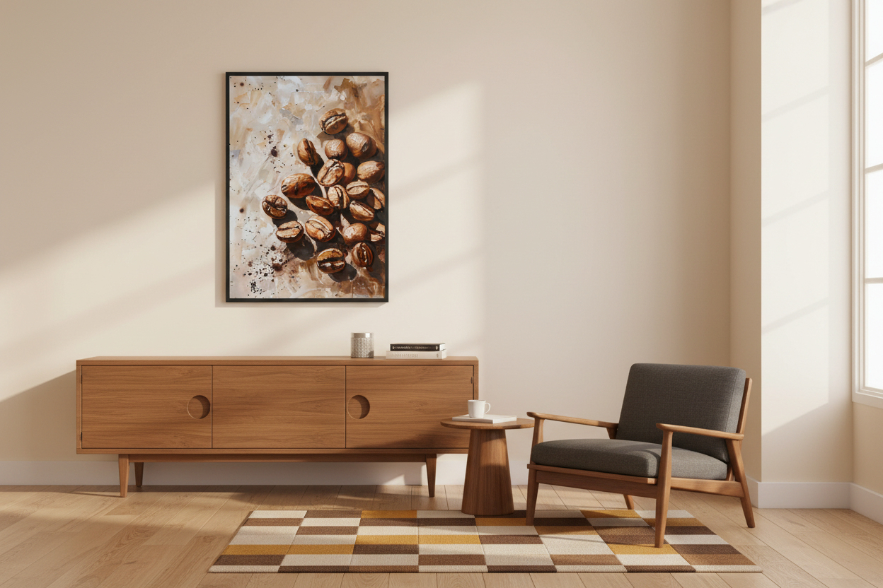 Kaffe Plakat 63 i kontor 1980'erne