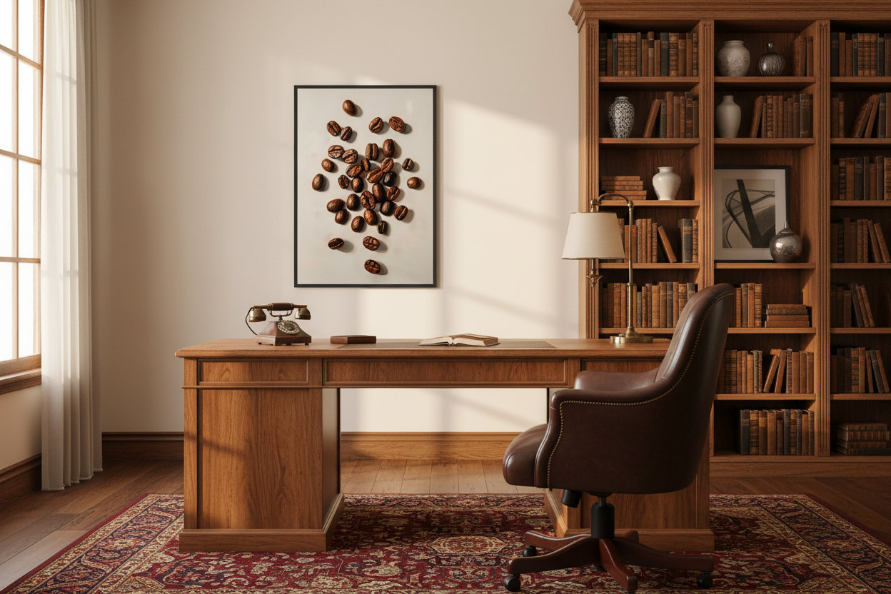 Kaffe Plakat 65 i kontor 1960'erne