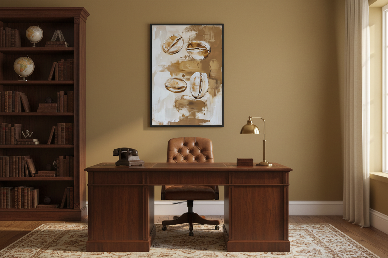 Kaffe Plakat 66 i kontor 1960'erne