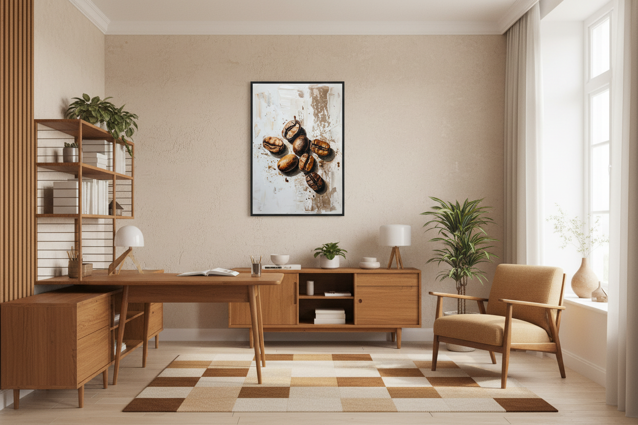 Kaffe Plakat 67 i kontor 1980'erne