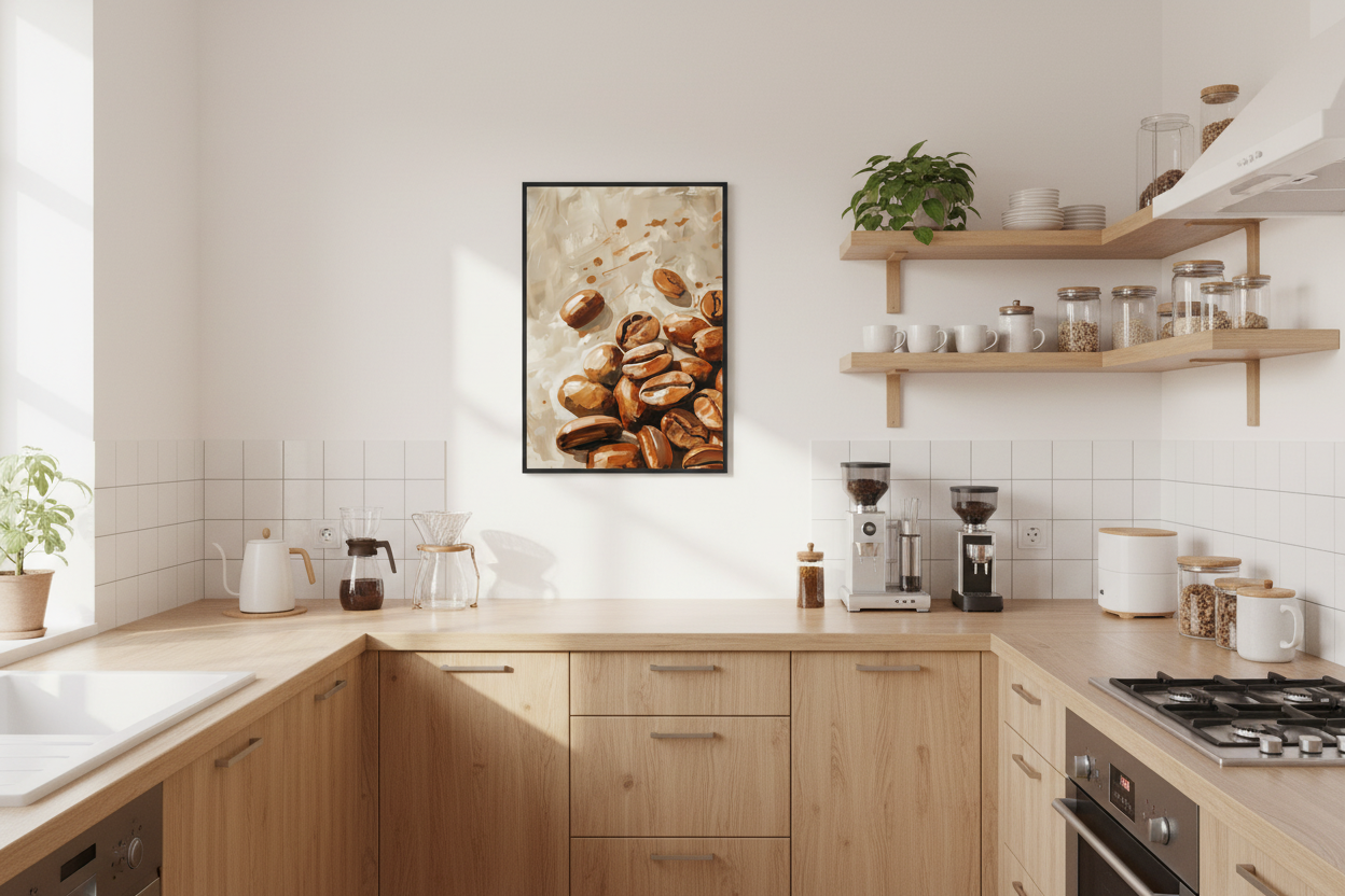 Kaffe Plakat 70 i køkken