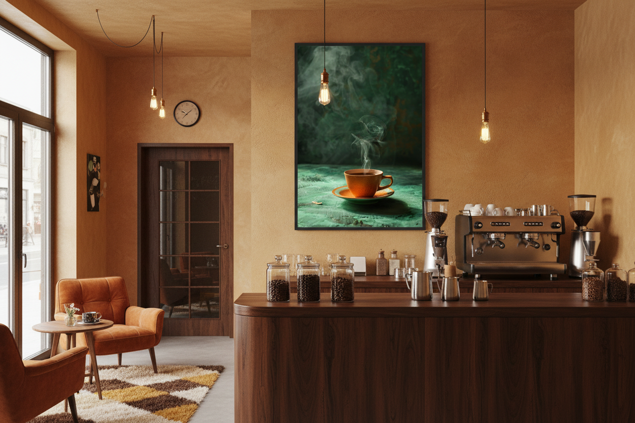 Kaffe Plakat 71 i cafe