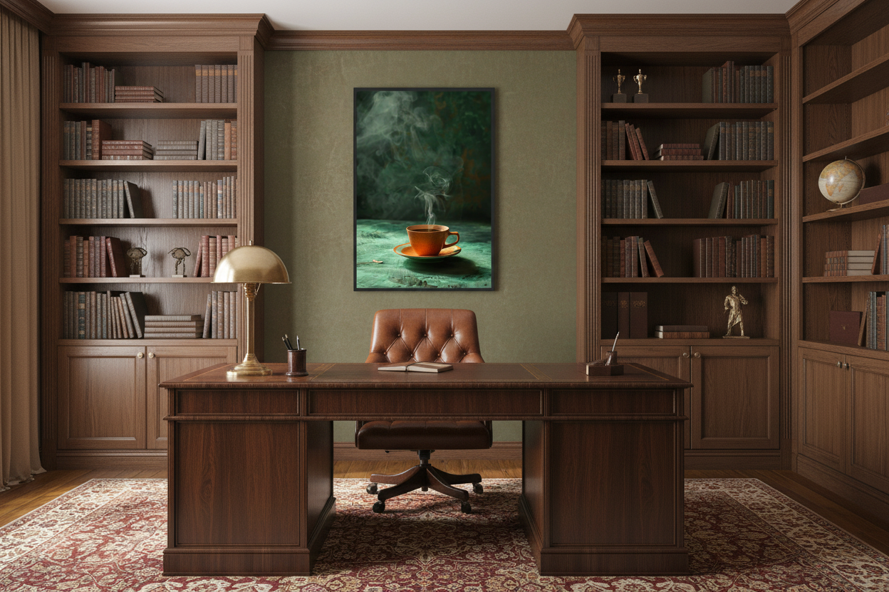 Kaffe Plakat 71 i kontor 1960'erne